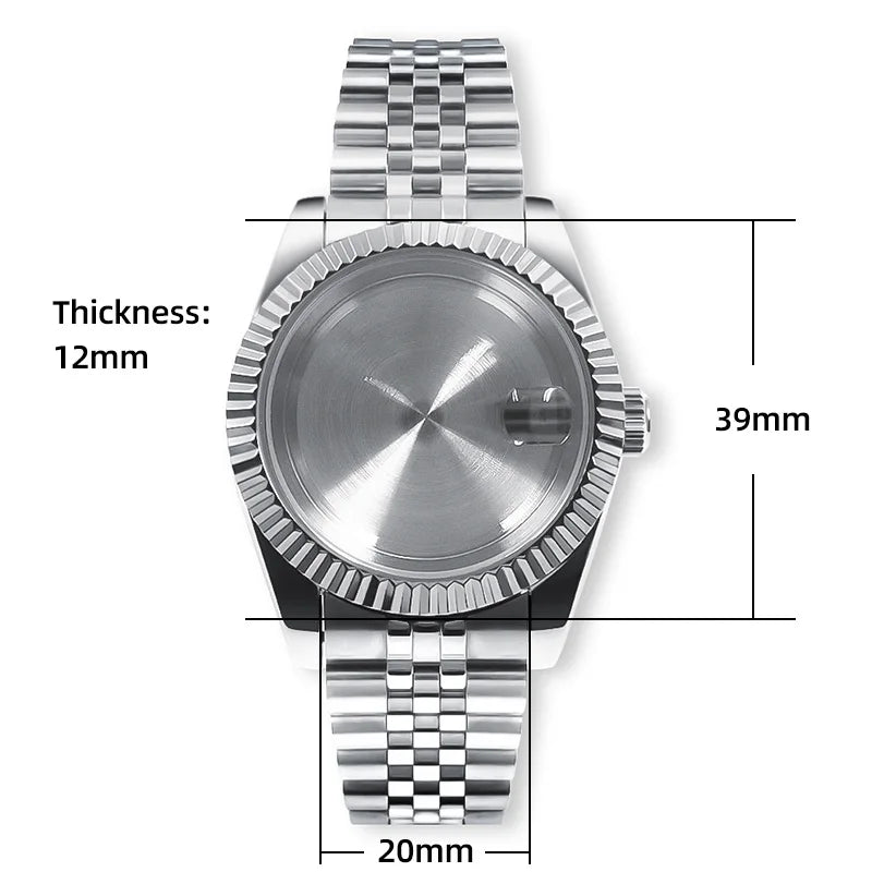 Stainless Steel Jubilee-style NH35A case 36mm